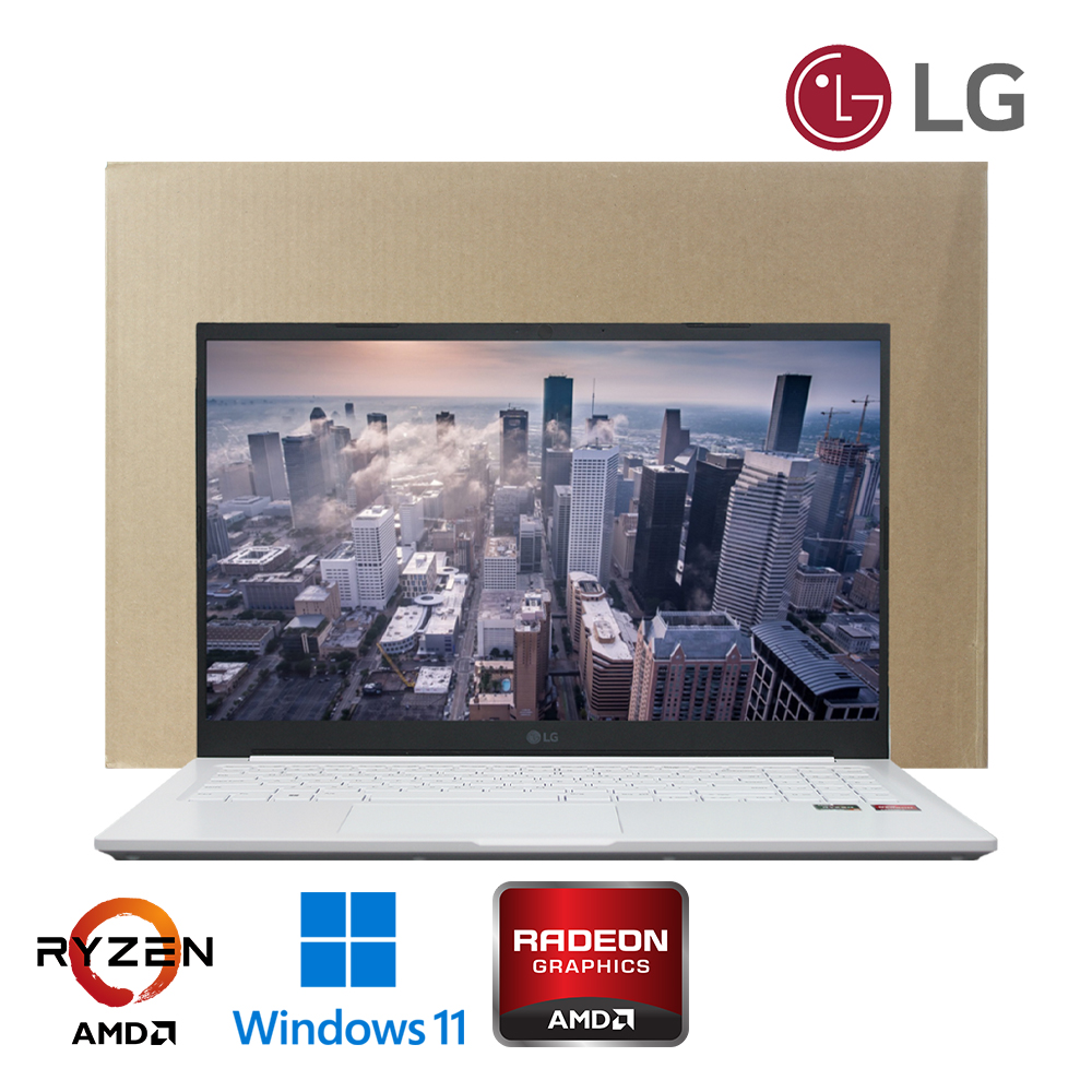 [미사용풀박스] LG 울트라PC 라이젠5 7시리즈 NVMe SSD 램16G 탑재 15.6인치 ALL 화이트 노트북