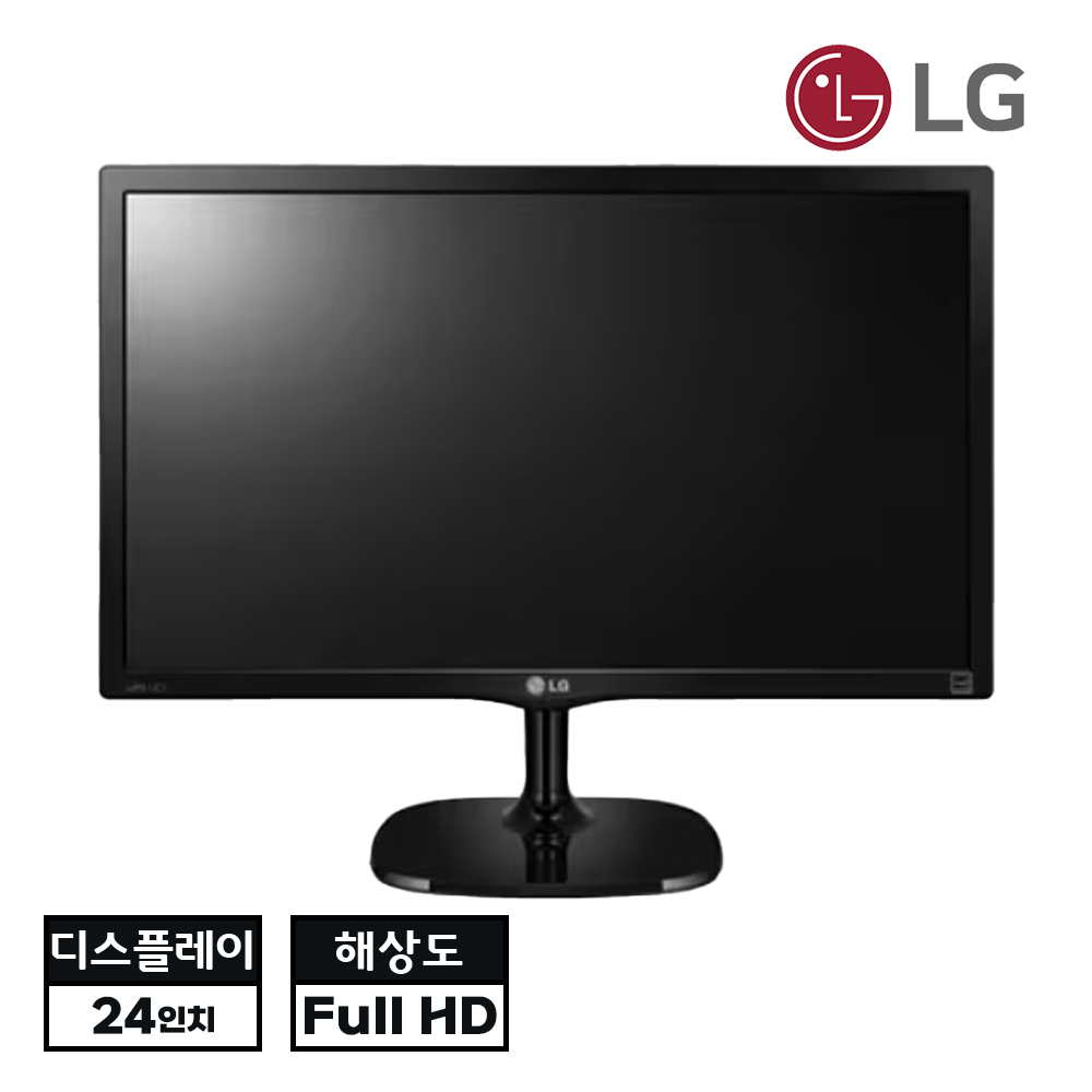 [B급할인] LG전자 24인치 블랙 Full HD IPS 패널 16:9 와이드 디스플레이 HDMI 지원 사무용 가정용 추천