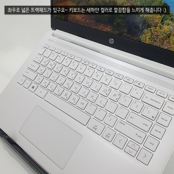 HP 인텔 10세대 초가성비 14인치 Full HD 고해상도 IPS패널 NVMe SSD 탑재 심플 화이트 노트북 윈도우11