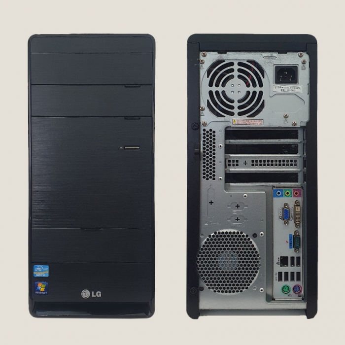 [PC풀세트] 코어 i7 LG전자 본체 삼성 24인치 모니터 전체적으로 모던한 블랙 사무작업 직장인 학생 자녀용
