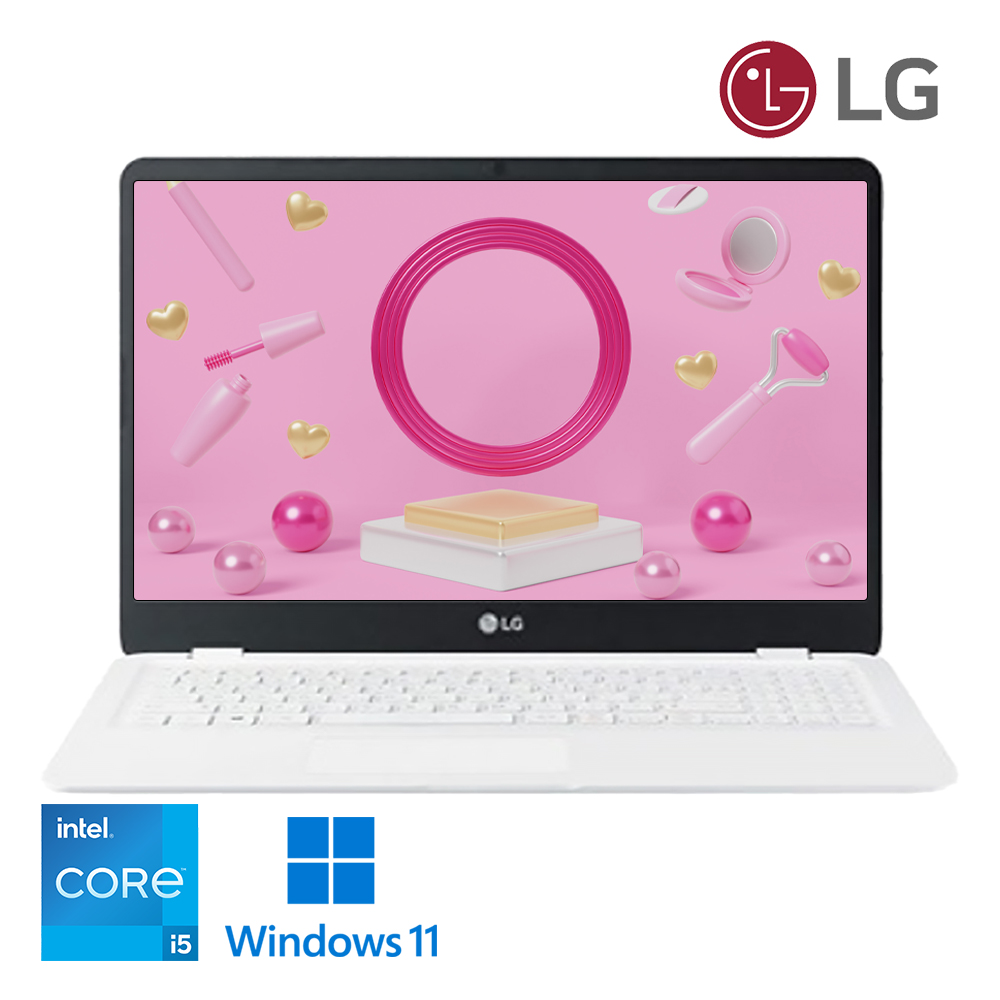 LG전자 울트라PC 화이트 15.6인치 대화면 1256G 총저장용량 NVMe SSD 업그레이드완료 우측넘버패드 탑재 윈도우11