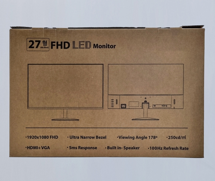 [B급할인] 풀박스구성 디엑스 27인치 주사율75Hz 초가성비 블랙 모니터 16:9비율 Full HD 고해상도