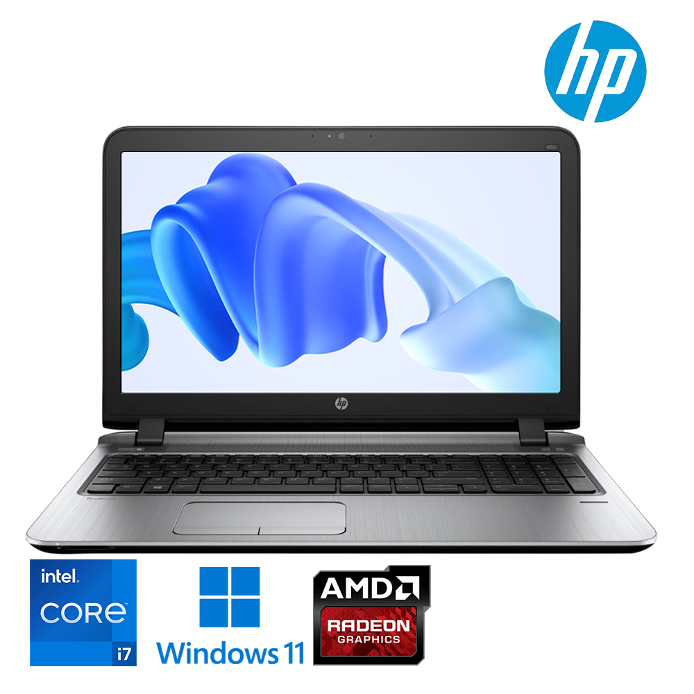 HP 프로북 코어 i7 라데온 그래픽 15.6인치 대화면 튼튼한 노트북 우측넘버패드 CD룸 탑재 윈도우11