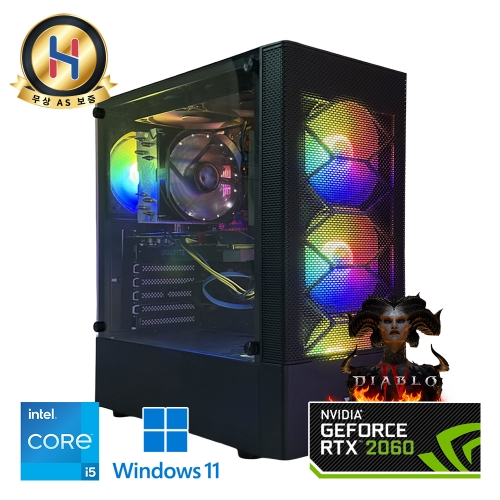 고사양 지포스 RTX2060 탑재 코어 i5 9세대 조립 데스크탑 램 16G 총용량 1512G 윈도우11 Pro
