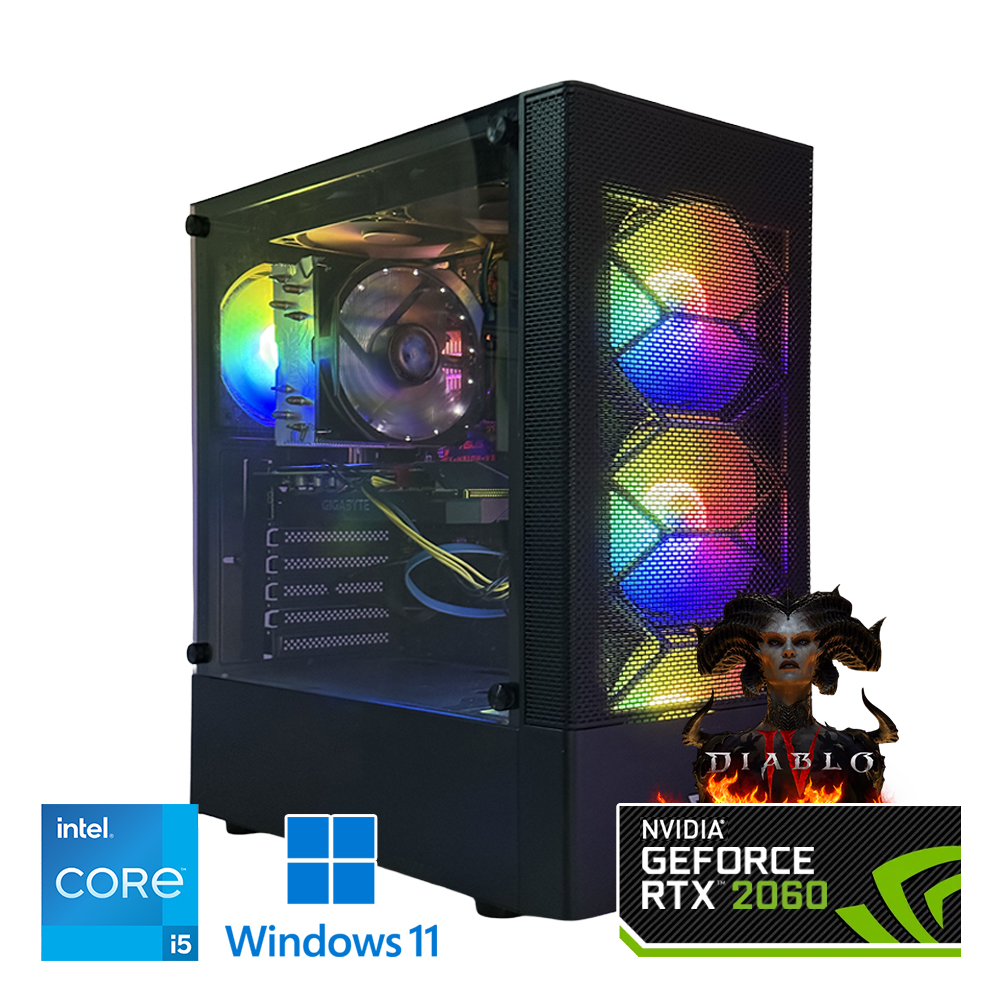 고사양 지포스 RTX2060 탑재 코어 i5 9세대 조립 데스크탑 램 16G 총용량 1512G 윈도우11 Pro