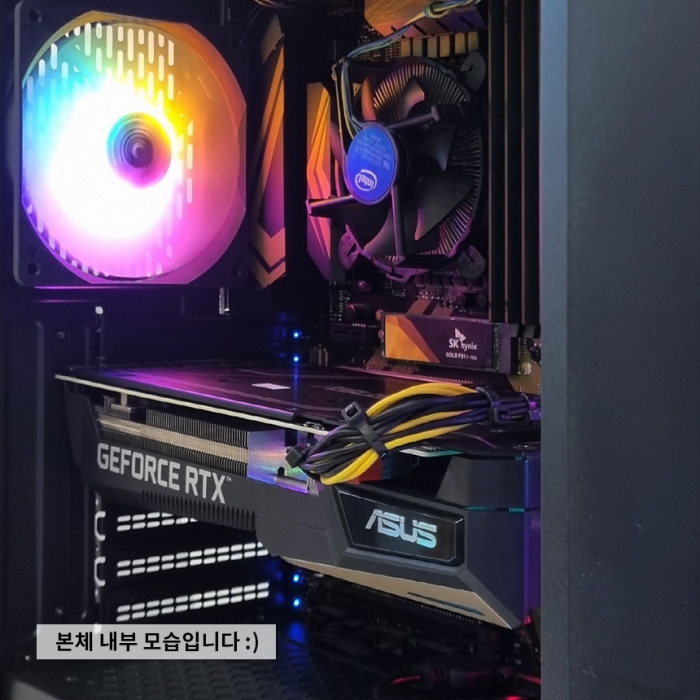 [장패드증정] 개발용&딥러닝 게이밍 데스크탑 지포스 RTX3060 TI 탑재 인텔 코어 i5 9세대 저장용량 SSD 512GB 윈도우11