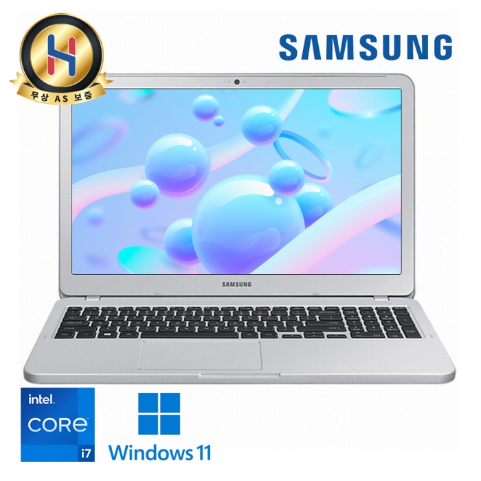 삼성전자 노트북5 실버 코어 i7 지포스 MX150 탑재 15.6인치 대화면 FHD 고해상도 우측넘버패드 탑재 윈도우11