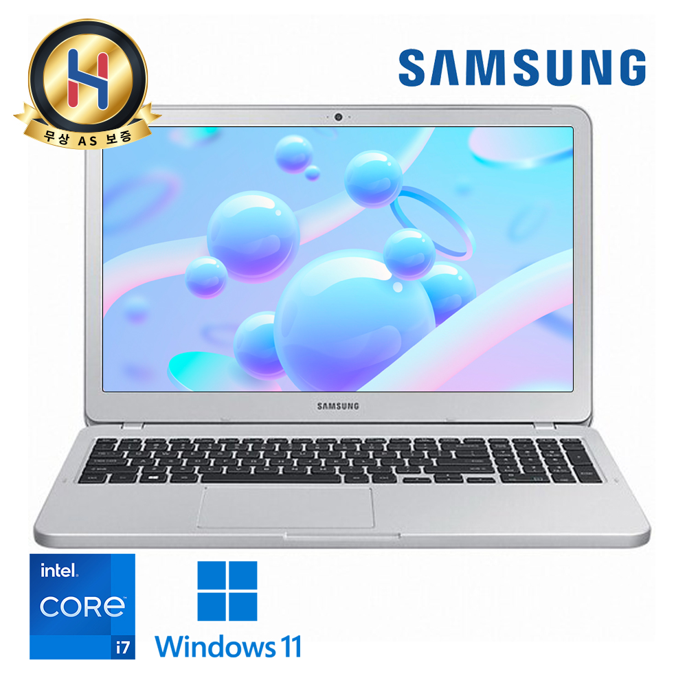 삼성전자 노트북5 실버 코어 i7 지포스 MX150 탑재 15.6인치 대화면 FHD 고해상도 우측넘버패드 탑재 윈도우11