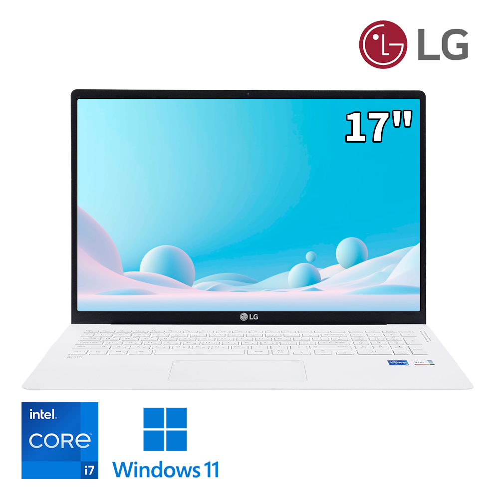 [B급할인] LG전자 그램 초고해상도 화이트색상 노트북 17인치 코어 i7 10세대 NVMe SSD 업그레이드 완료 윈도우11