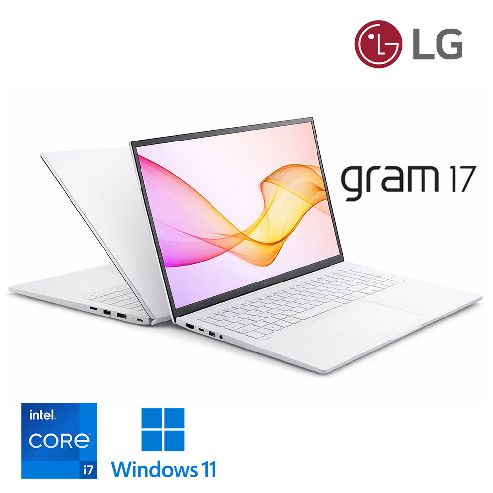 LG전자 그램17 화이트  큰대화면 WQXGA 초고해상도 코어 i7 11세대 C타입충전 우측넘버패드 탑재 윈도우11