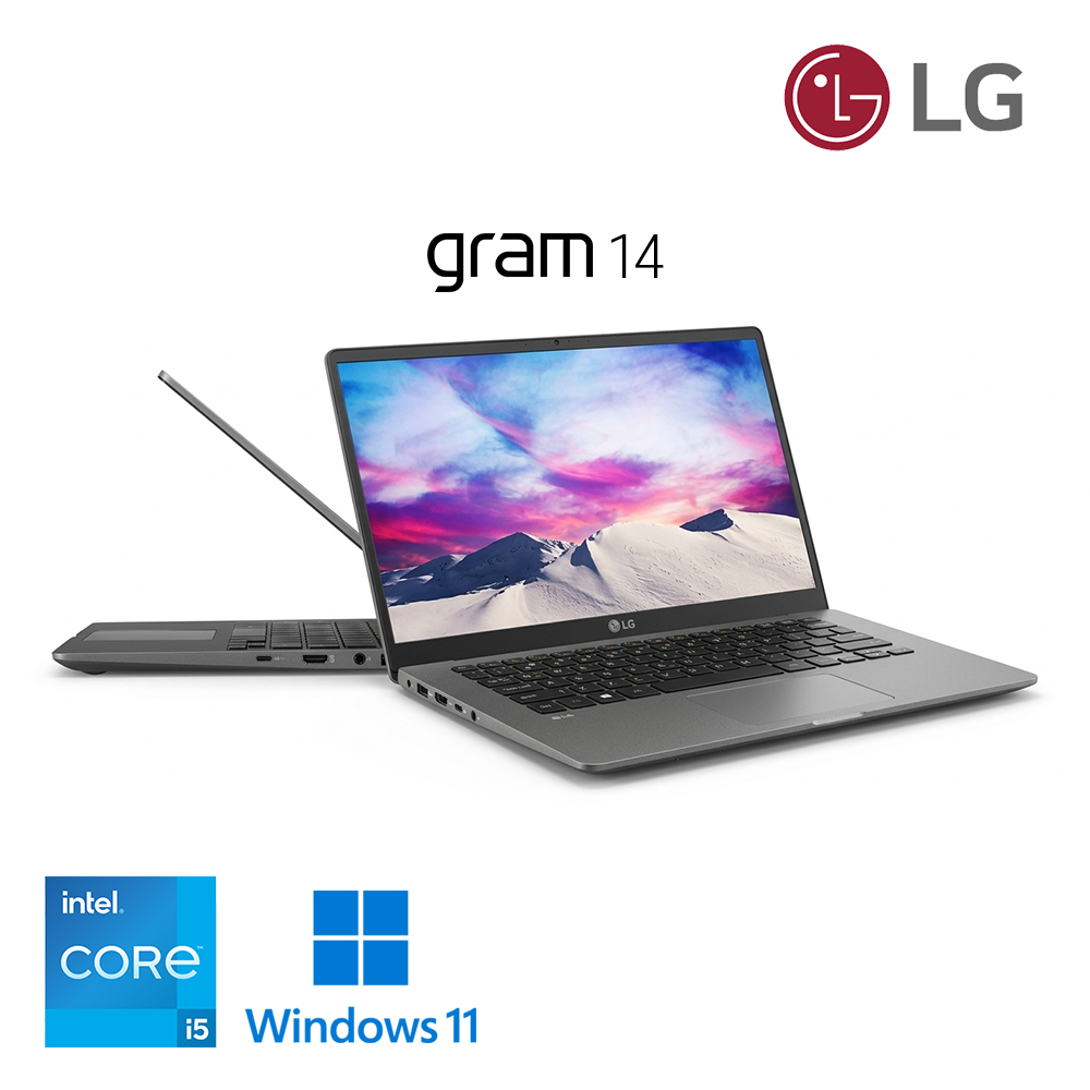 LG 그램 다크실버색상 14인치 인텔 i5 10세대 휴대성 좋은 초경량 초슬림 노트북 M.2 SSD 업그레이드완료 윈도우11