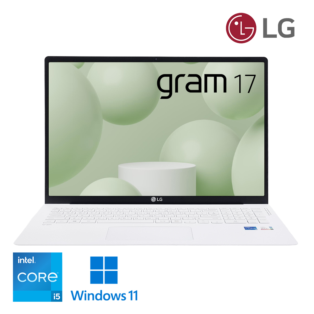 LG전자 그램 17인치 화이트 휴대성 좋은 인텔 i5 초경량노트북 NVMe SSD 512G 업그레이드 완료 메모리 16G 탑재 윈도우11