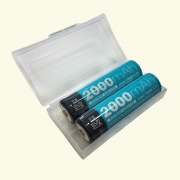 Coms 18650 배터리 2000mA 보호회로내장 65mm 2개입 (케이스 포함)