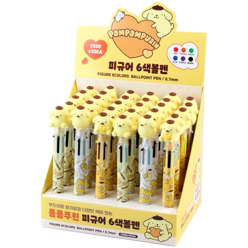 산리오 폼폼푸린 피규어 6색 볼펜