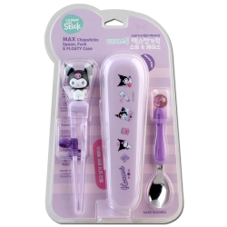 산리오 더스틱 맥스 젓가락 스푼 케이스 3p 세트(쿠로미)