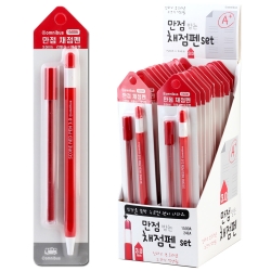 만점 채점펜 세트(24개/박스 단위)