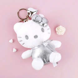 산리오 실버 하트 가방고리 13cm (헬로키티)