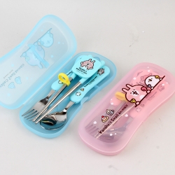 카나헤이의 작은동물들 스푼포크 교정젓가락 케이스 세트