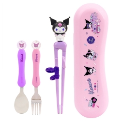 산리오 맥스젓가락 스푼포크 케이스 4P 세트(쿠로미)