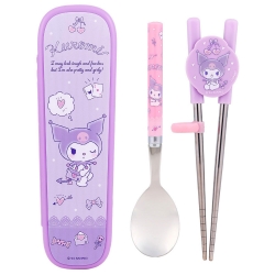 산리오 스텐 젓가락 스푼 글라이더 케이스 3P 세트(쿠로미)