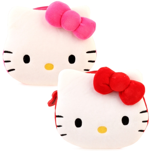 산리오 헬로키티 페이스 모양 파우치