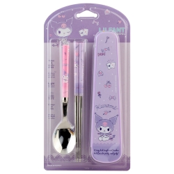 산리오 쿠로미 슬림진공 주니어 수저케이스 세트