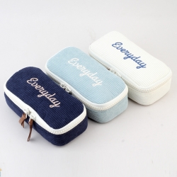 코듀로이 뚜껑 케이스 필통(6개 단위)