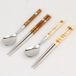 리락쿠마 슬림 수저세트(해피)