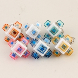 클리어 큐브 딸깍이 키링 (12개/박스단위) / 키보드 키캡