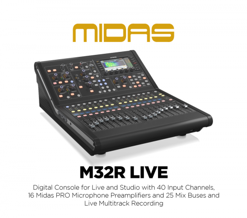 MIDAS M32R LIVE / 정품 / 설치비포함 / 최저가설계가능 / 디지털콘솔 / 음향 / 음향믹서
