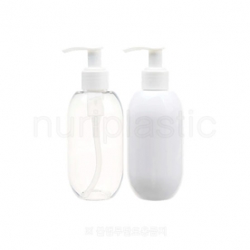 펌프 200㎖ 항아리용기 (흰색좌우락펌프)