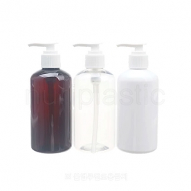 펌프 250㎖ 원형용기 (흰색일자형펌프)