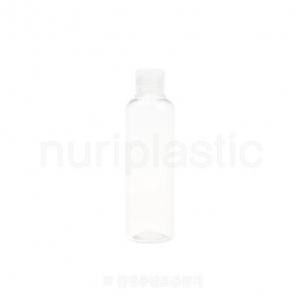 원터치캡 200㎖ 원형롱투명, 투명원터치캡 (아이보리계열)