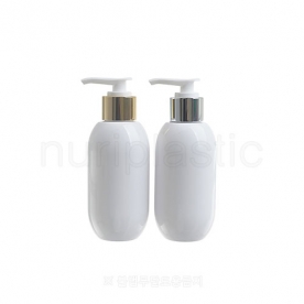 금속펌프 150㎖ 항아리흰색 유광(일자형)