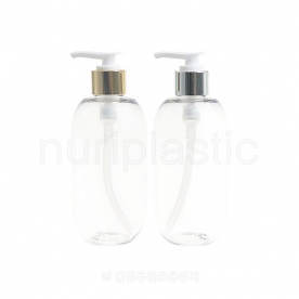금속펌프 300㎖ 항아리투명 유광(일자형)