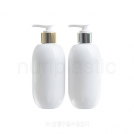 금속펌프 300㎖ 항아리흰색 유광(일자형)