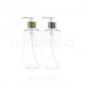 금속펌프 300㎖ 원형투명 유광(일자형)