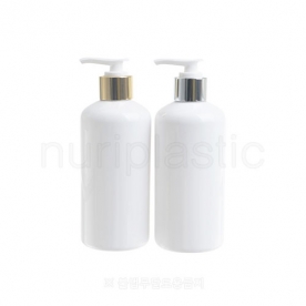 금속펌프 300㎖ 원형흰색 유광(일자형)