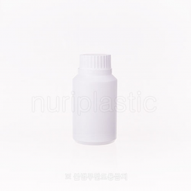 액체용기 250㎖ 원형흰색,흰색스크류캡