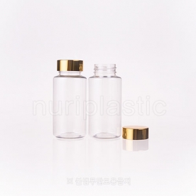 패트병 200㎖ 원형투명, 금캡 (중캡)