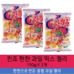 킨죠 한천 과일 믹스 젤리 (190g X 3개)