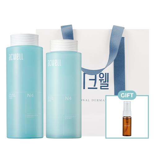 [수분촉촉SET] 아크웰 리얼 아쿠아 밸런싱 토너+로션 (증정품:온비자에센스20ml+쇼핑백)