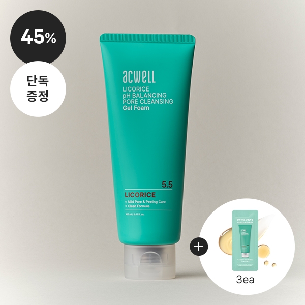 [사은품증정] 아크웰 감초수 pH 밸런싱 포어 클렌징 젤 폼