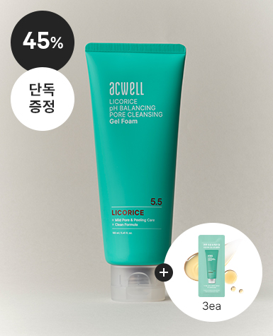 [사은품증정] 아크웰 감초수 pH 밸런싱 포어 클렌징 젤 폼