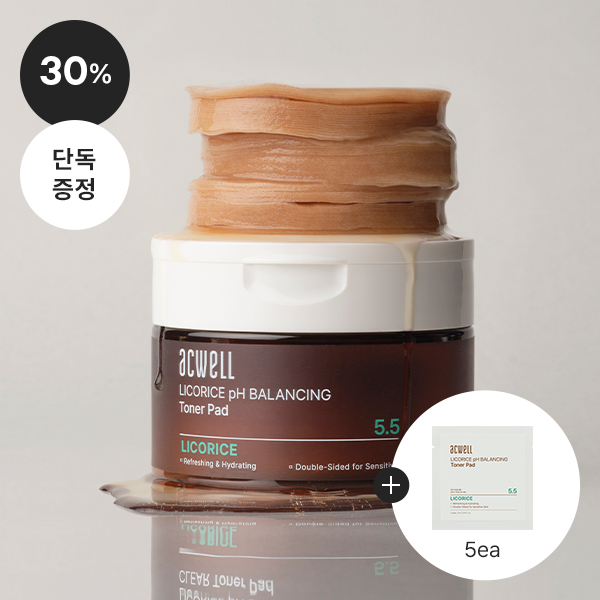 [사은품증정] 아크웰 감초수 PH 밸런싱 토너 패드
