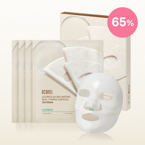 🩷1월 첫구매🩷아크웰 감초수 pH 밸런싱 리얼 토닝 캡슐 겔 마스크 (4매입)