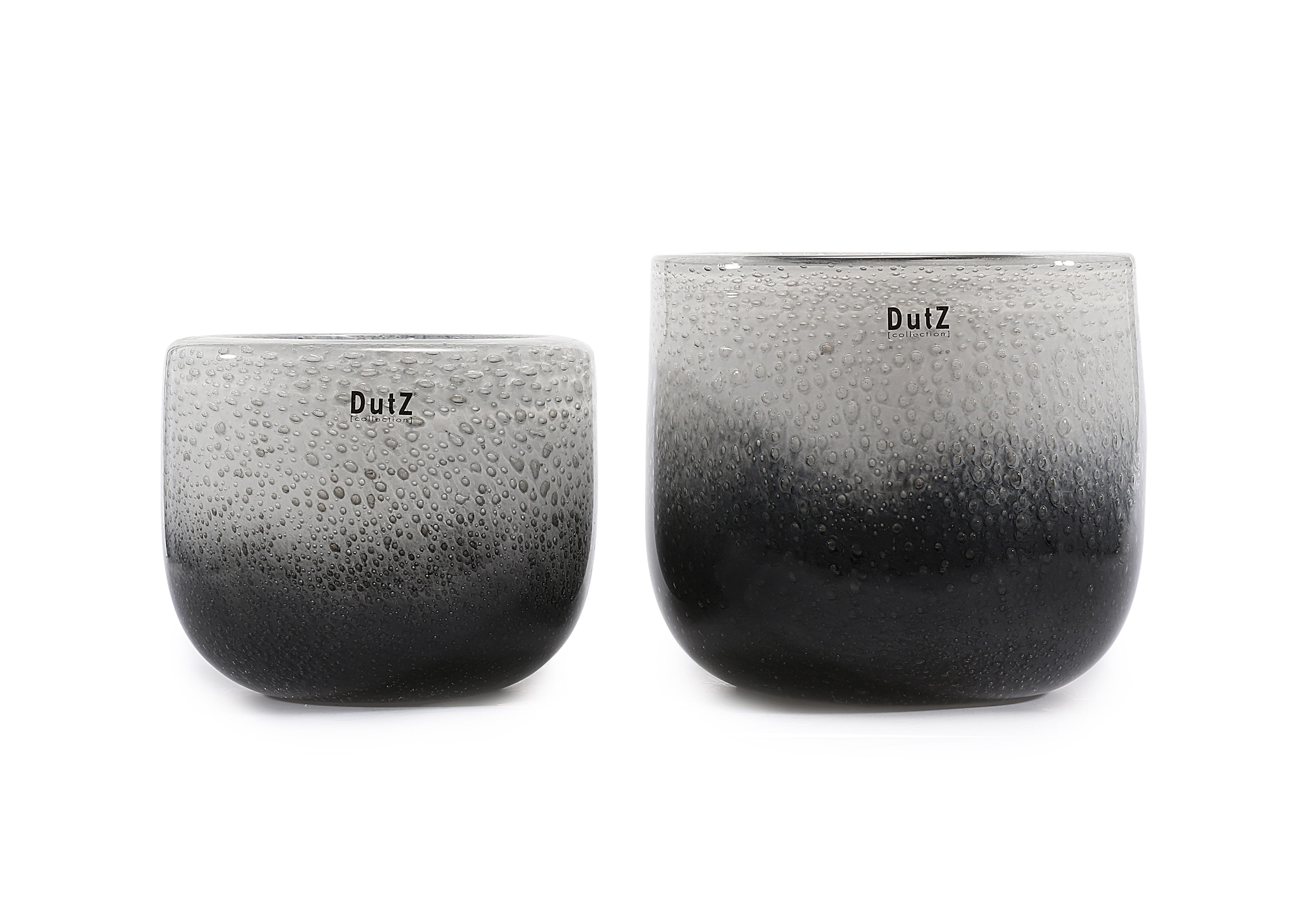 [DUTZ] Bowl THICK GLASS - GREY WHITE