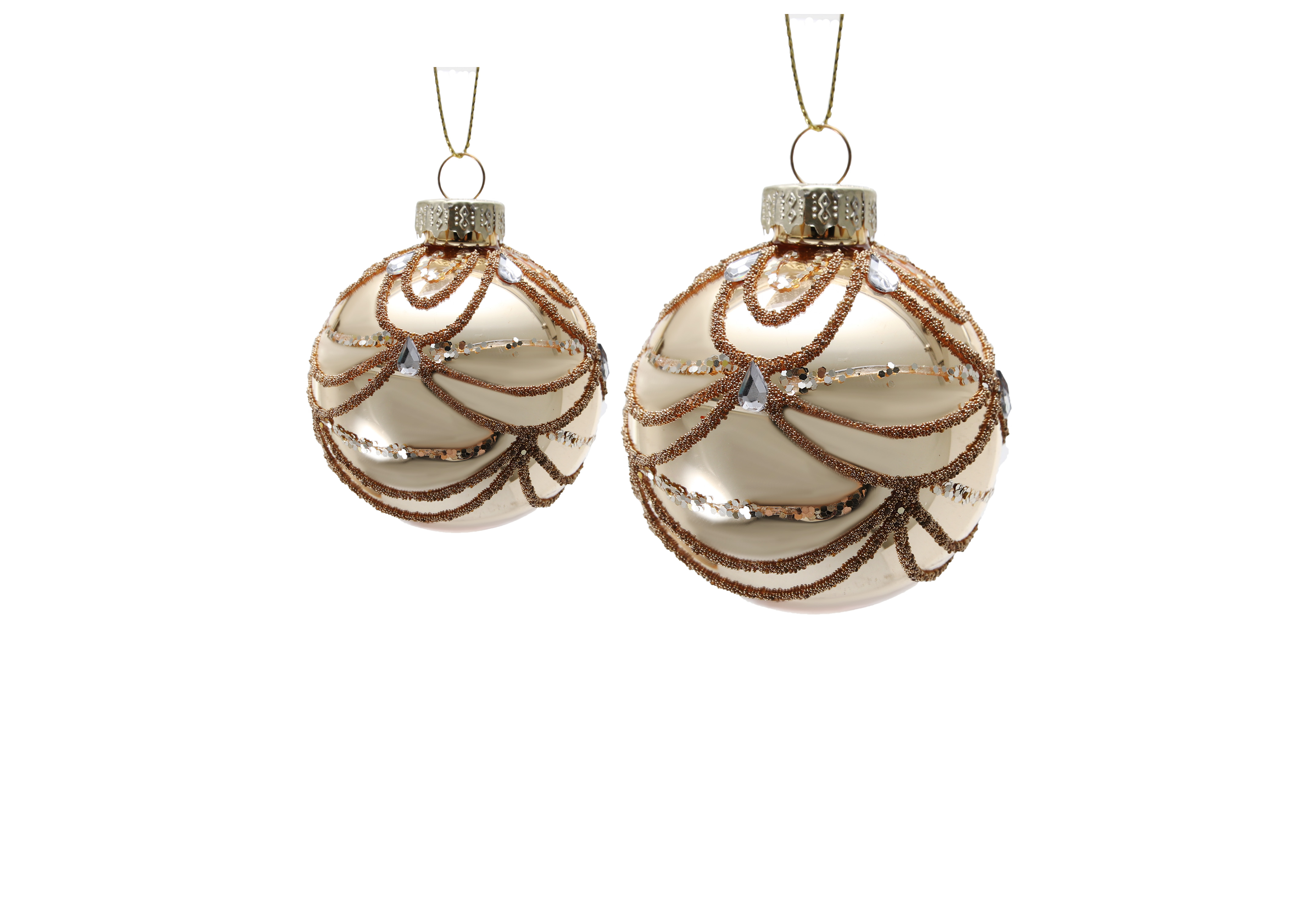 [YQ] 비즈 데코 볼  - 골드