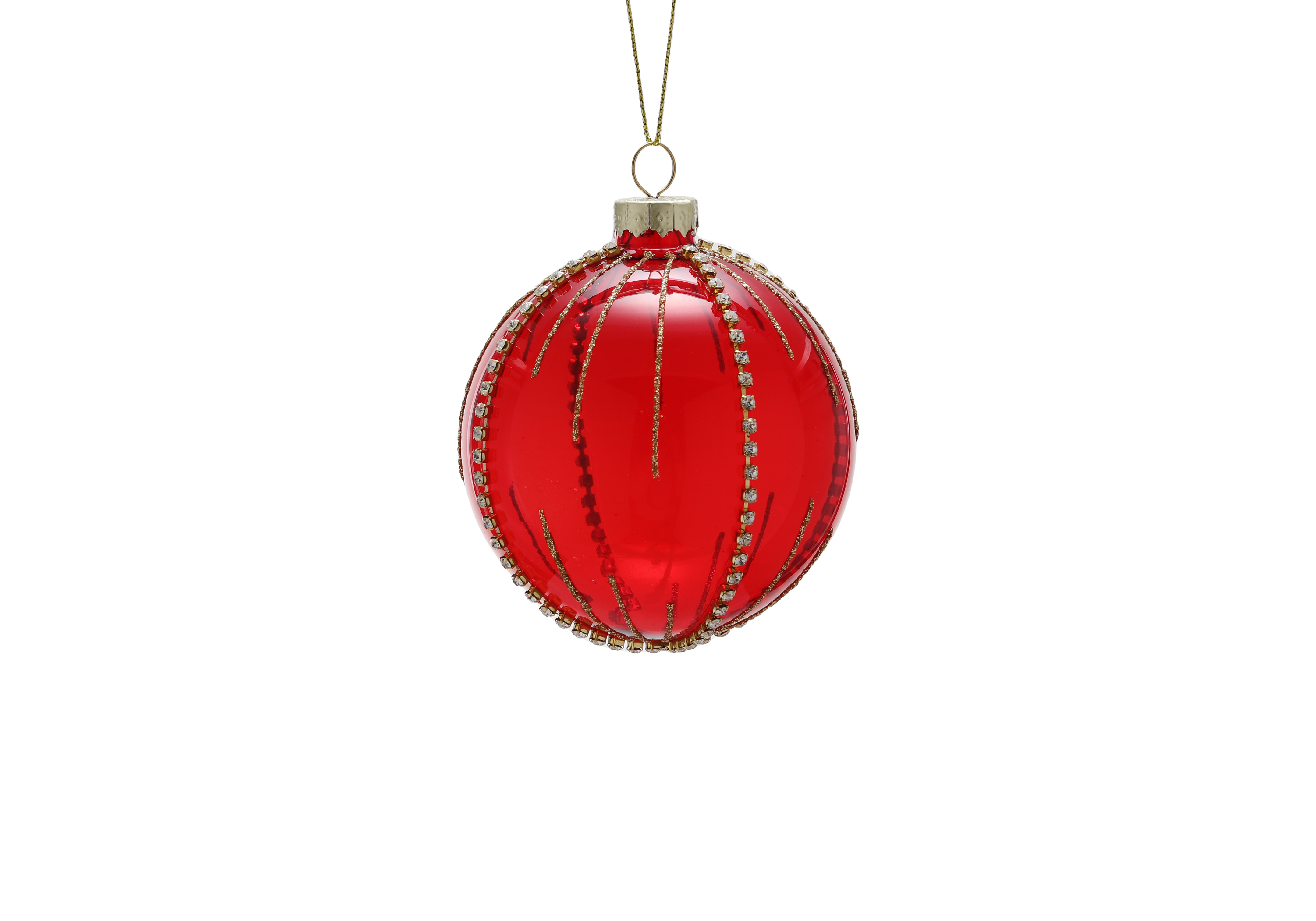 [YQ] 글리터 라인 오너먼트 - 레드