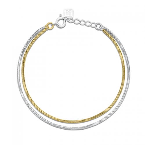 LA LIGNE BOA CHAIN TWO-TONE BRACELET